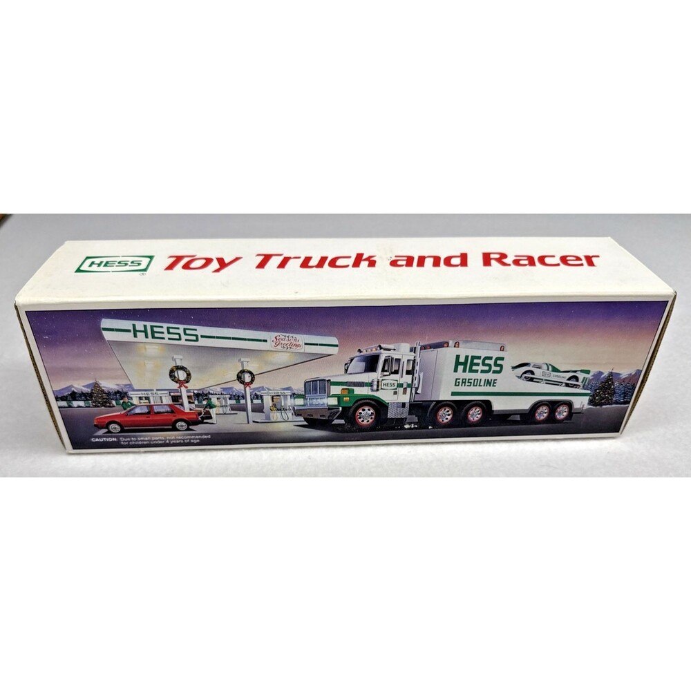 Hess 1988 Toy Truck And Racer Vintage Collectible Semi Truck w/ Original Box (1)